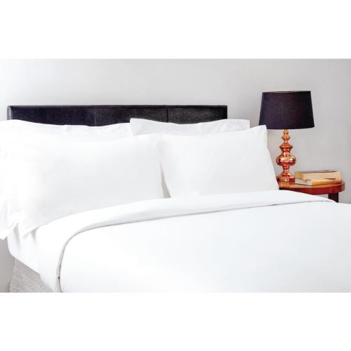 Essentials Pyramid Duvet Cvrs Open White - Single 147x213cm