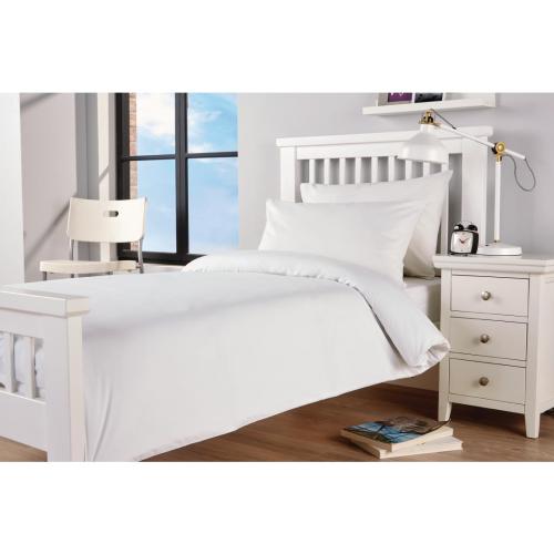 Essentials Spectrum Duvet Cvrs Open White - Single - 137x203cm