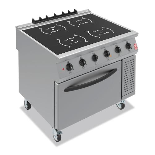 Falcon F900 4x3.5Kw Heat Zone Induction Range On Castors (Direct)