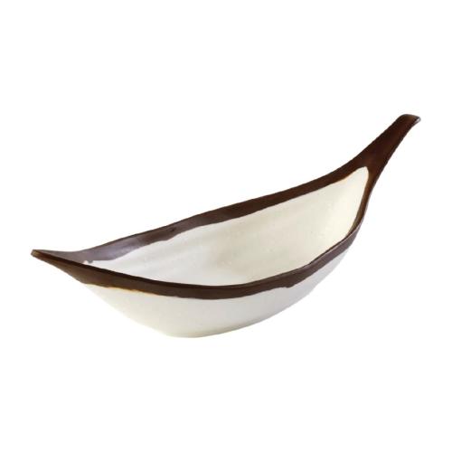 APS Crocker Leaf Bowl - 305x100mm Cream (B2B)