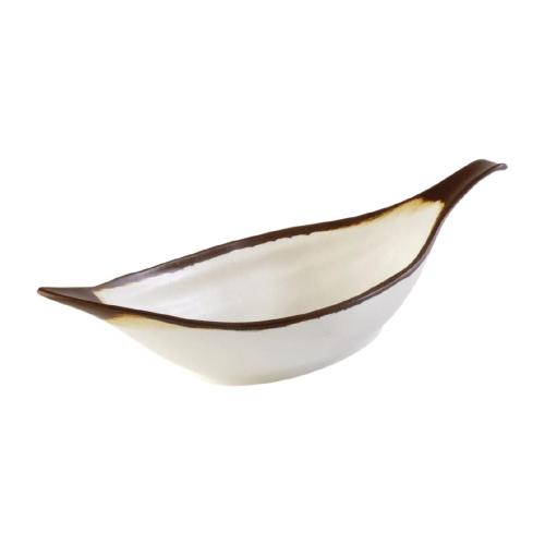 APS Crocker Leaf Bowl - 420x140mm Cream (B2B)