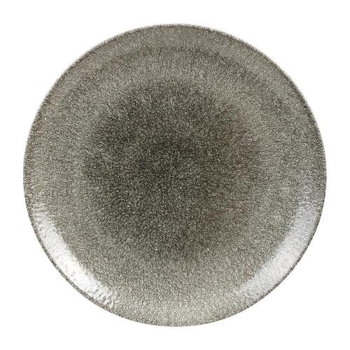 Churchill Studio Prints Raku Quartz Black Coupe Plate288mm 11.25"(Box12)(Direct)