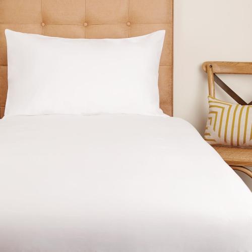 Eco Linen - Fitted Sheet White - Single - 93x196x33cm