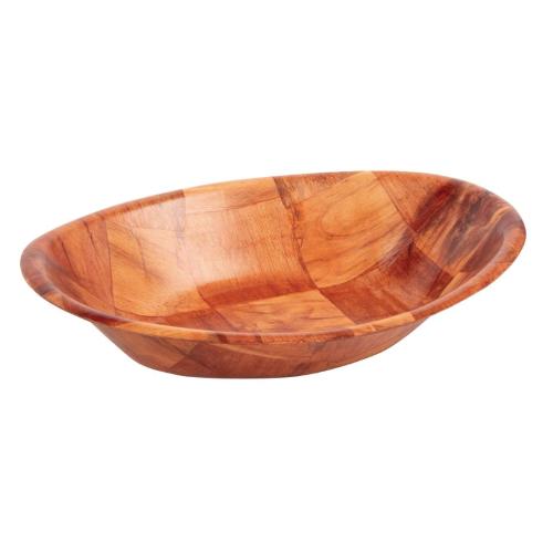 Olympia Oval Woven Wooden Bowl - 228x175mm