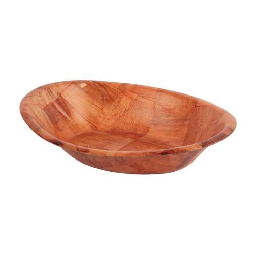 Olympia Oval Woven Wooden Bowl - 305x228mm