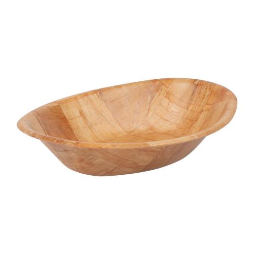 Olympia Oval Woven Wooden Bowl - 305x228mm