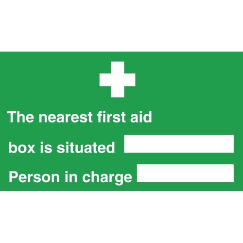 Vogue Nearest First Aid Person Sign (Self-Adhesive)