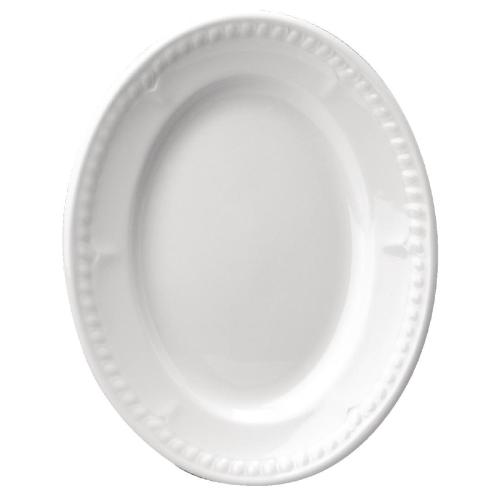 Buckingham White Oval Plate/Platter - 10" (Box 12) (Direct)