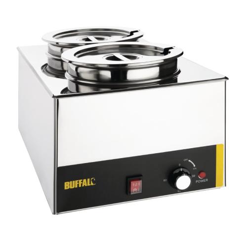 Buffalo Bain Marie without Tap with Two Round Pots