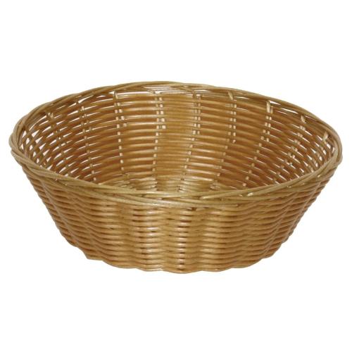 Olympia Poly Wicker Round Food Basket - 200x70mm 7 9/10x 2 3/4" (Pack 6)