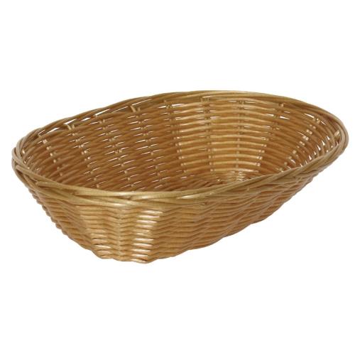 Olympia Poly Wicker Oval Food Basket - 230x150x65mm 9x 5 9/10x 2 1/2" (Pack 6)