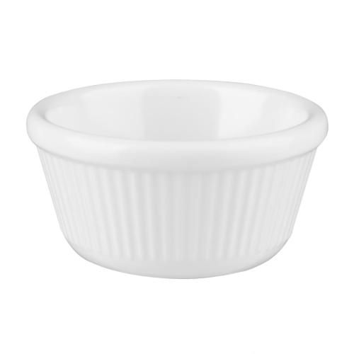 Olympia Kristallon Melamine Ramekin Fluted White 57ml (Box 12)