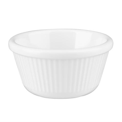 Olympia Kristallon Melamine Ramekin Fluted White 85ml (Box 12)