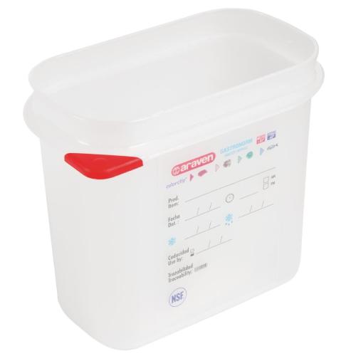 Araven Food Containers - GN 1/9 1.5Ltr with Lids (Box 4)