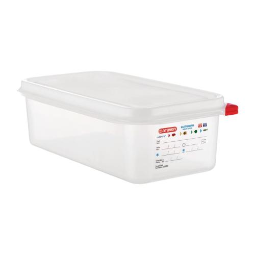 Araven Food Containers with Lids - 4Ltr GN 1/3 (Box 4)
