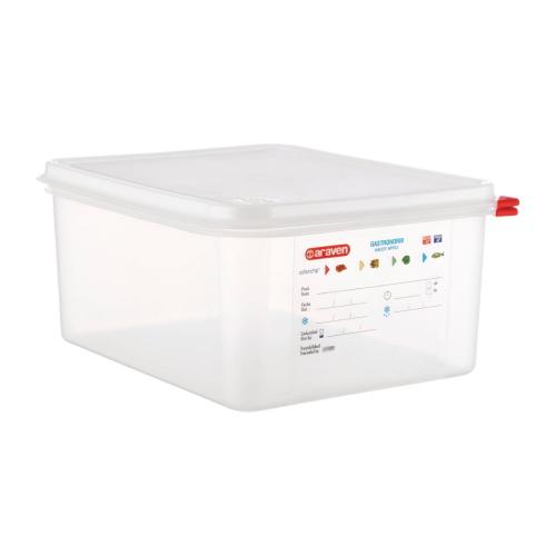 Araven Food Containers - GN 1/2 12.5Ltr with Lids (Box 4)