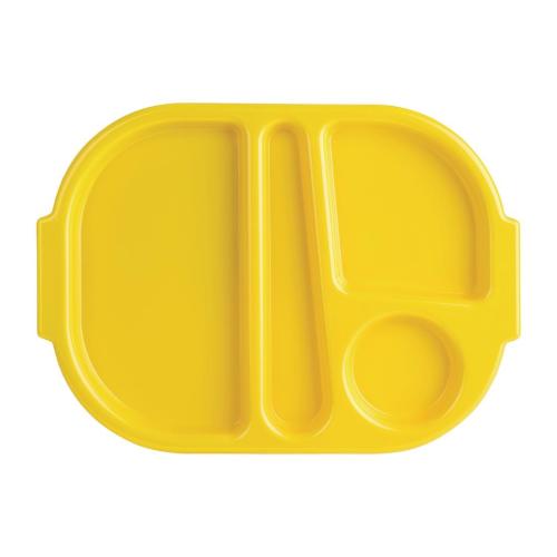 Olympia Kristallon Food Compartment Tray Yellow (Pack 10)
