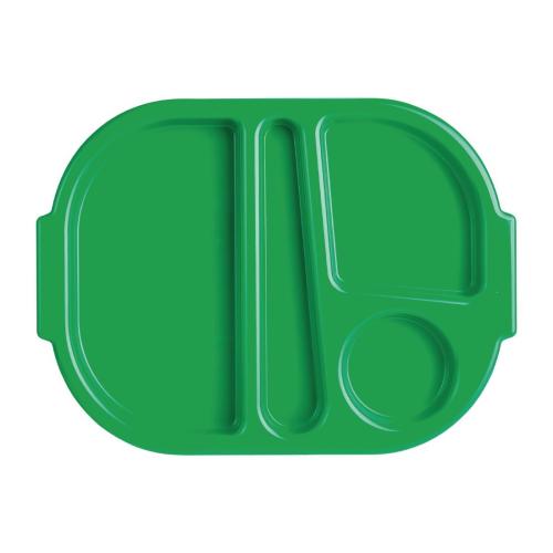 Olympia Kristallon Food Compartment Tray Green (Pack 10)