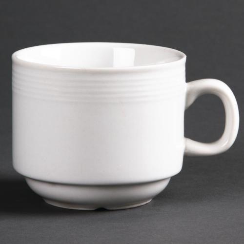 Olympia Linear Stacking Tea Cup - 200ml 6 7/10fl oz (Box 12)