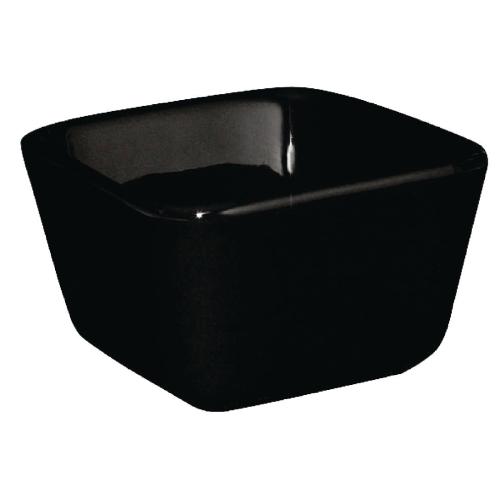 Olympia Tapas Mini Dish Tall Square Black - 75x75x48mm (Box 12)