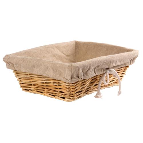Olympia Wicker Basket with Removable Cloth Rectangular - 95x315x230mm
