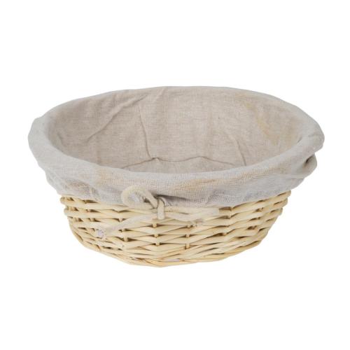 Olympia Wicker Basket with Removable Cloth Round - 90x230mm 3 1/2x 9"