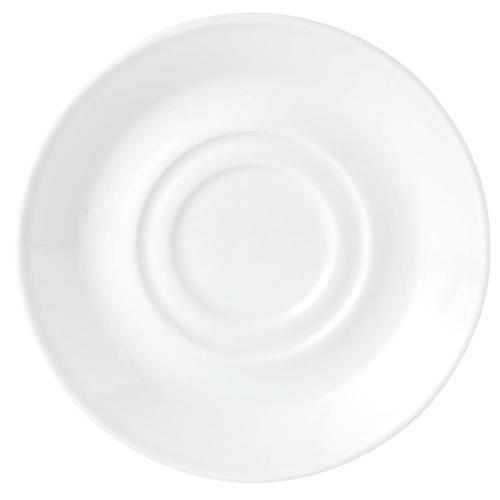 Simplicity White Slimline Saucer/Soup Stand Double Well 165mm (Box 36)(B2B)