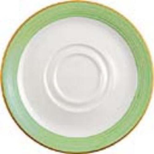 Rio Green Large Stand/Saucer Double Well - 145mm 5 3/4" (Box 36) (Direct)