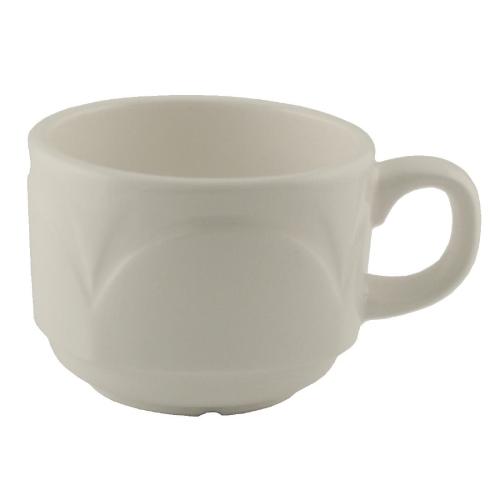 Bianco White Stacking Cup - 21.25cl 7 1/2oz (Box 36)