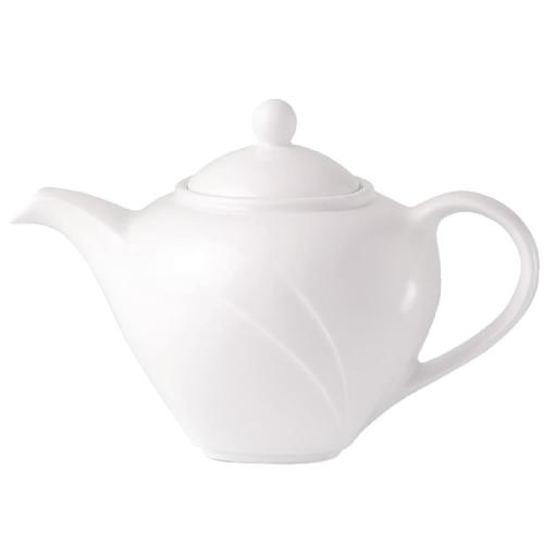 Alvo White Teapot 60.0cl 21oz Medium Lid (Box 6) (Direct)