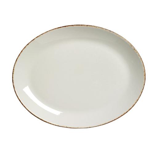 Steelite Brown Dapple Oval Coupe Plate - 30.5cm 12" (Box 12) (B2B)