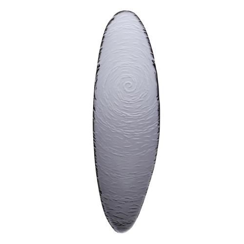 Steelite Scape Glass Smoked Oval Platter 40cm (16") Clear (Box 6) (B2B)