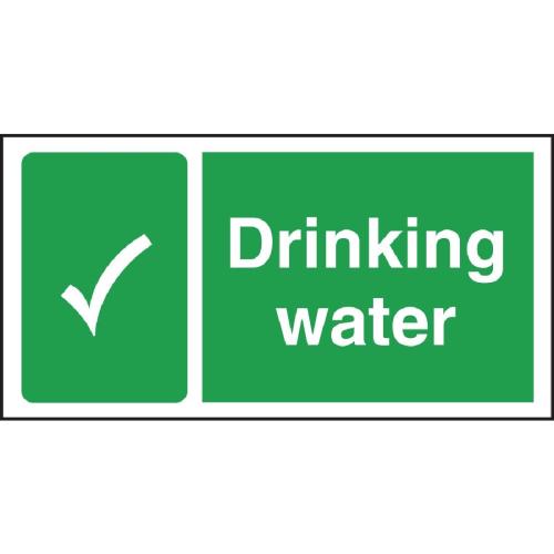 Vogue Drinking Water Sign - 90x230mm s/a