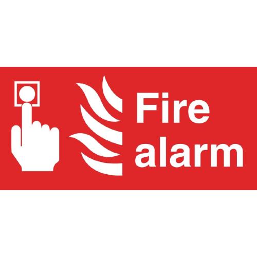 Fire Alarm Sign - 100x200mm (Self-Adhesive)