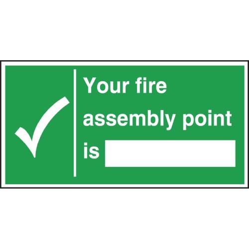Vogue Fire Assembly Point Is... Sign - 150x300mm