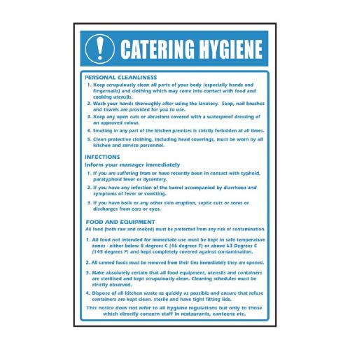 Vogue Catering Hygiene Sign (Self-Adhesive)