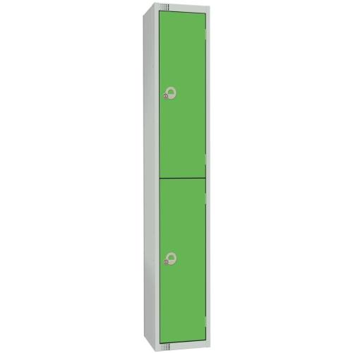 300mm Deep Locker 2 Door Combi Lock) Green - 1800x300x300mm (Direct)