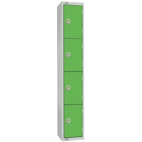 300mm Deep Locker 4 Door Combi Lock) Green - 1800x300x300mm (Direct)