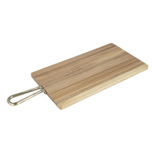 Olympia Rectangular Paddle Board Acacia Wood w/Metal Handle615x260x20mm FSC 100%