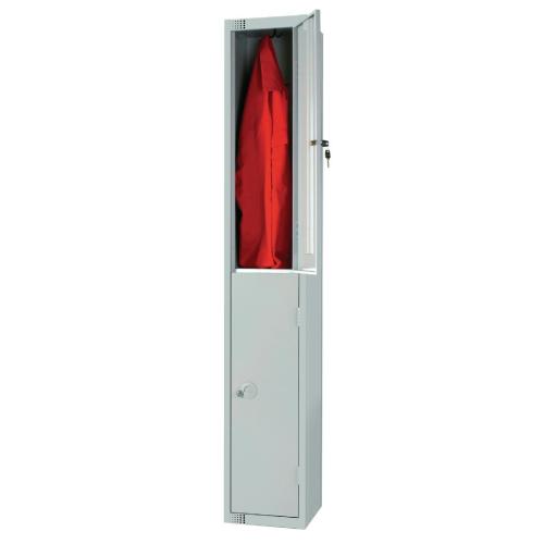 Elite Double Door Camlock Locker Grey