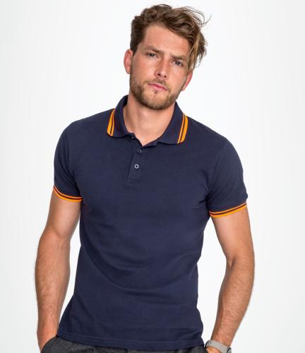 SOL'S Pasadena Tipped Cotton Piqué Polo Shirt