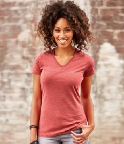 Russell Ladies V Neck HD T-Shirt