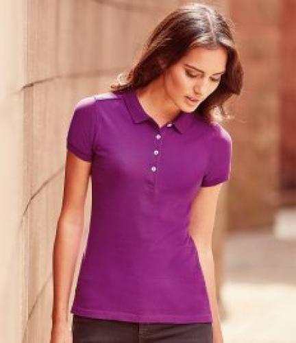 Russell Ladies Stretch Polo Shirt - Azure - L