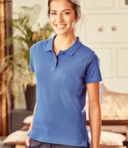Russell Lds Ultimate Cotton Polo Shirt - Azure - L