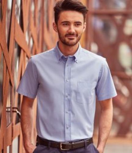 Russell Collection Short Sleeve Classic Twill Shirt
