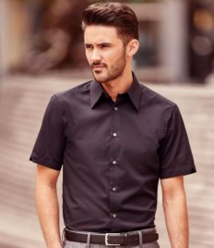 Russell Collection Short Sleeve Tencel® Fitted Shirt