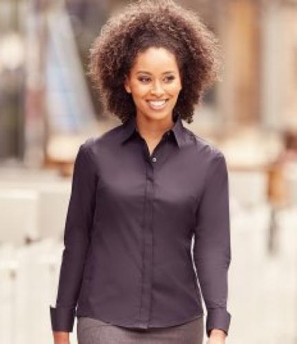 Russell Collection Ladies Ultimate Stretch Shirt - BSK - XL