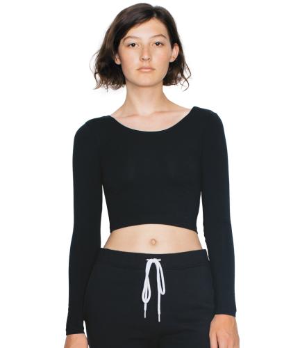 American Apparel Ladies Jersey Long Sleeve Crop Top