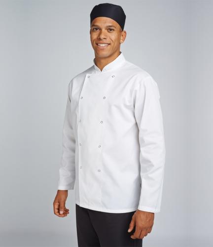 Dennys Long Sleeve Chefs Jacket - Black - 3XL