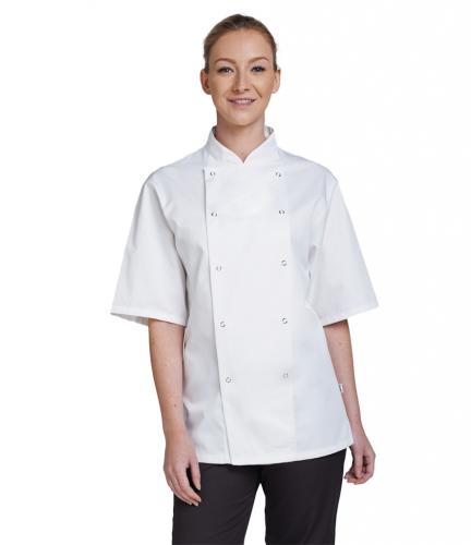 Dennys Short Sleeve Chefs Jacket - Black - 3XL